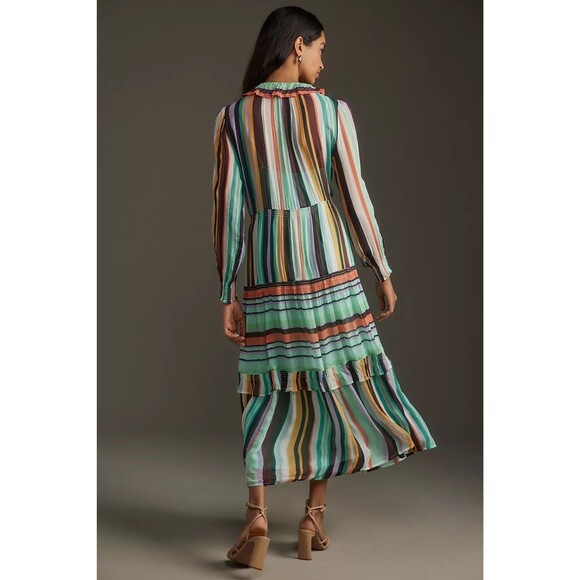 NWOT Anthropologie Marais Printed Chiffon Maxi XS - Picture 2 of 9